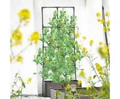 Augalų dėžė su atrama GROW FLAT SET, 84x42x180 cm
