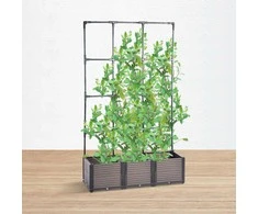 Augalų dėžė su atrama GROW FLAT SET L, 126x42x180 cm