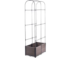 Augalų dėžė su atrama GROW ROUND SET, 84x42x180 cm