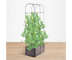 Augalų dėžė su atrama GROW ROUND SET, 84x42x180 cm