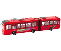 Autobusas su šviesos ir garso efektais, 1:16, raudonas