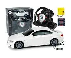 Automobilis BMW M3 su nuotolinio valdymo pultu 1:18, baltas