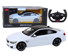 Automobilis BMW M4 Copue 1:14 su nuotolinio valdymo pultu, baltas