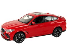 Automobilis BMW X6 M su nuotolinio valdymo pultu, raudonas