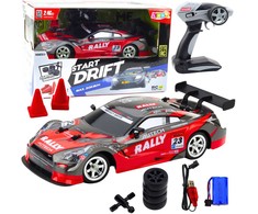 Automobilis Drift Car RC su priedais, 30 km/h, 1:16, raudonas/juodas