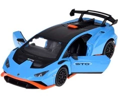 Automobilis Lamborghini Huracan STO su garso ir šviesos efektais, mėlynas