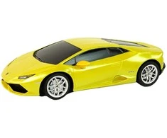 Automobilis Lamborghini Huracan su nuotolinio valdymo pultu, geltonas