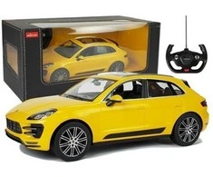 Automobilis Porsche Macan Rastar su nuotolinio valdymo pultu, geltonas
