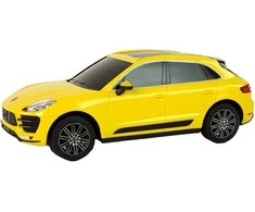 Automobilis Porsche Macan Turbo su nuotolinio valdymo pultu, geltonas