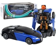 Automobilis - robotas 2in1, mėlynas/juodas