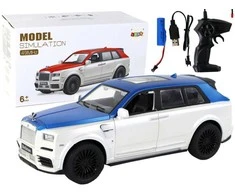 Automobilis su nuotolinio valdymo pultu, mėlynas/baltas
