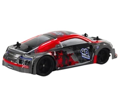 Automobilis su nuotolinio valdymo pultu, raudonas