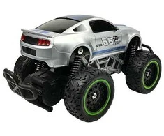 Automobilis su nuotolinio valdymo pultu, sidabrinis