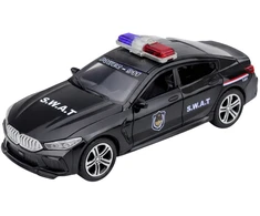 Automobilis S.W.A.T su garso ir šviesos efektais, juodas