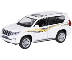 Automobilis TOYOTA LAND CRUISER PRADO su garso ir šviesos efektais, baltas