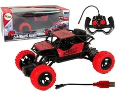 Automobilis visureigis su nuotolinio valdymo pultu, 1:18, raudonas