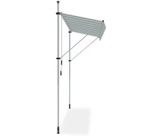 Balkono markizė EASY, 250x130 cm, Pilkas/Baltas