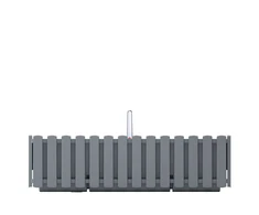 Balkono vazonas Boardee Fencycase, 58 cm, pilkas