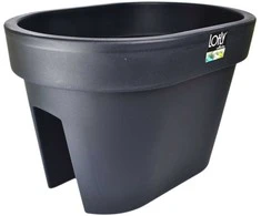 Balkono vazonas LOFLY RAILING, 40 cm, antracito