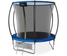 Batutas su tinklu ir kopėčiomis Fuunky PREMIUM 8FT, 244 cm, mėlynas