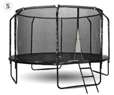 Batutas su tinklu ir kopėčiomis SkyFlyer, 426 cm