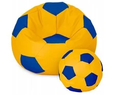 Blue Sėdmaišis su pufu Ball XXXXL (100 cm), Geltona/Mėlyna