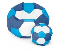 Blue Sėdmaišis su pufu Ball XXXXL (100 cm), Mėlyna/Baltas