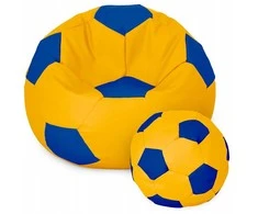 Blue Sėdmaišis su pufu Ball XXXXL (100 cm), Geltona/Mėlyna
