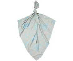 Blue Vystyklas Bamboo Animals - Pilkas/Mėlyna, 75x75 cm