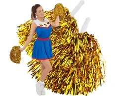 Cheerleading šokėjų blizgūs pomponai, 2 vnt.