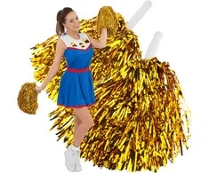 Cheerleading šokėjų blizgūs pomponai, 2 vnt.