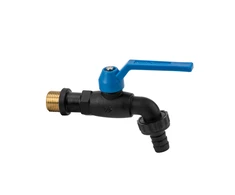 Čiaupas 1/2'' Bradas Juodas RAVEN NYLON / BRASS su 3/4'' išor.sr.