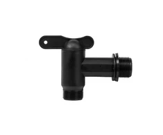 Čiaupas PP 3/4" išor.sr. Bradas su 3/4'' išor.sr., Juodas