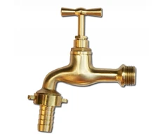 Čiaupas su išoriniu sriegiu 1/2" ir jungtimi žarnai 1/2" Bradas, žalvaris