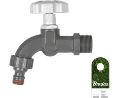 Čiaupas su išoriniu sriegiu 1/2" ir jungtimi Bradas Baltas LINE WL-K112