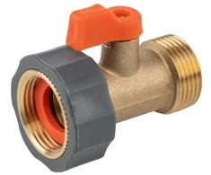 Čiaupo jungtis su 3/4 vid.sr., vožtuvu ir jungtim su 3/4 išor.sr. Bradas BRASS SOFT, žalvaris