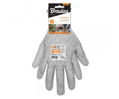 Darbo pirštinės Bradas CUT COVER 3 PU atsparios įpjovimams, 9 dydis, 6 vnt.