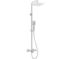 Deante dušo sistema su termostatiniu vonios maišytuvu NAC_F1HT, Brushed steel