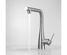 Deante Eridan virtuvinis maišytuvas su pajungimu vandens filtrui, BRE_F75M, Brushed steel