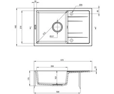 Deante granitinė virtuvinė plautuvė Deante Corio, ZRC_G113, Metallic graphite