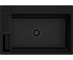 Deante granitinė virtuvinė plautuvė su magnetais Deante Magnetic ZRM_N10B, Nero