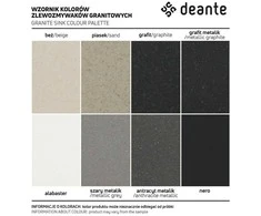 Deante granitinė virtuvinė plautuvė su magnetais Deante Magnetic ZRM_A10A, Alabaster