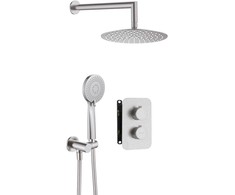 Deante potinkinis termostatinis dušo komplektas BOX, BXYZFEBT, Brushed steel