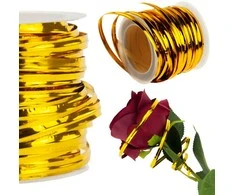 Dekoratyvinė floristinė vielutė, 15 m, auksinė