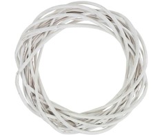 Dekoratyvinis vainikas, 20 cm, baltas