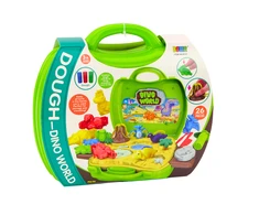 Dinozaurai lagamine su plastilinu ir priedais