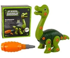 Dinozauras Brachiosaurus su atsuktuvu, žalias