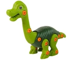 Dinozauras Brachiosaurus su atsuktuvu, žalias