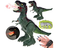 Dinozauras su nuotolinio valdymo pultu, žalias