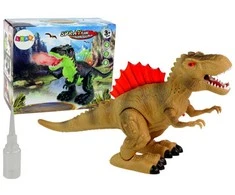 Dinozauras su ugnies alsavimo ir kitais efektais, rudas